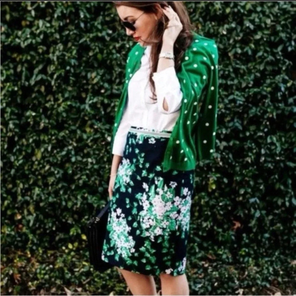 Talbots Oprah Magazine Collection Pencil Skirt Size 10 Lavender Violets & Ivy. - Picture 1 of 12